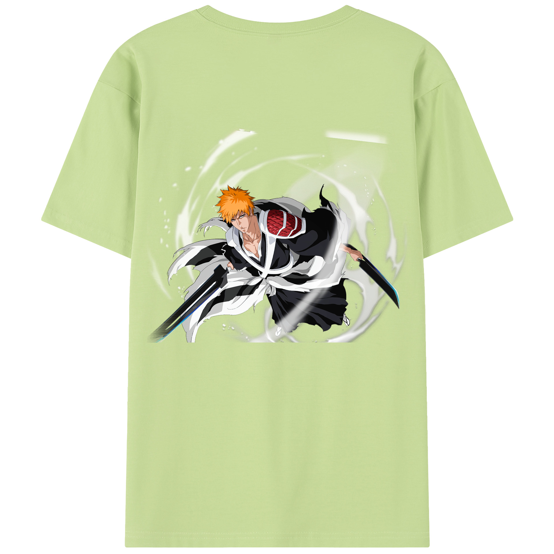 （画像用） ブリーチ 黒崎一護（くろさき いちご）BLEACH Kurosaki Ichigo 綿100％半袖Tシャツ（背面プリント）